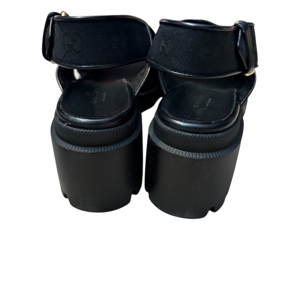Gucci Women's Lug Sole Platform Slingback Sandals GG Canvas - 38.5 (8.5) - Picture 5 of 5